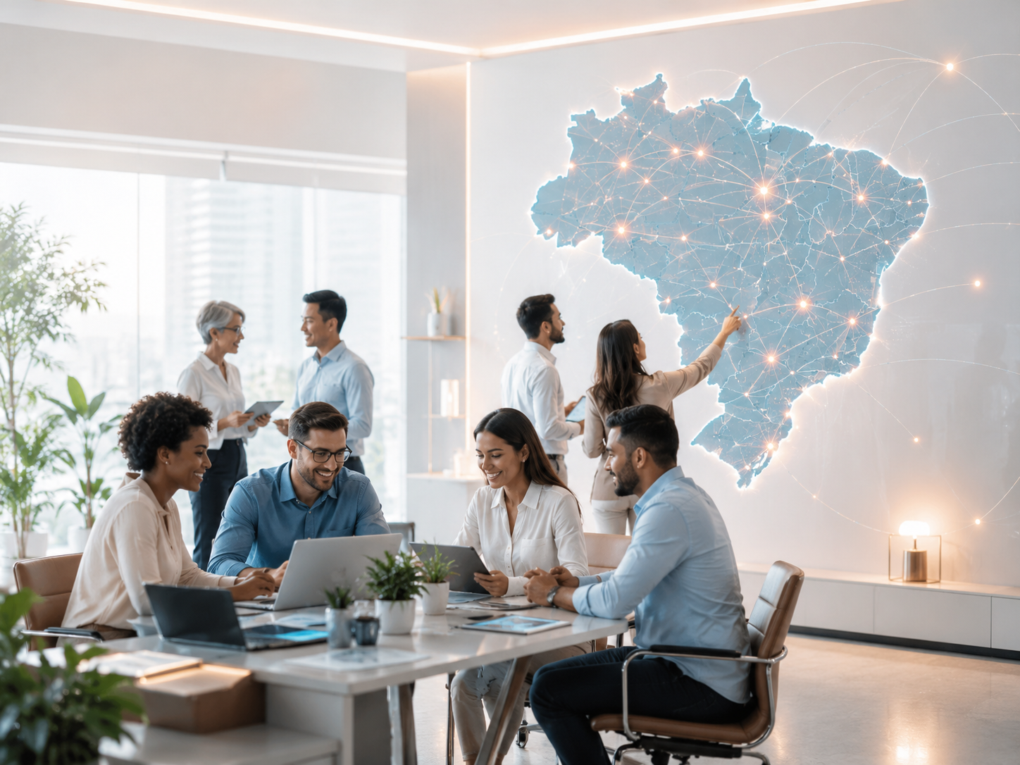 Equipe VIVÃO analisando atendimento regional