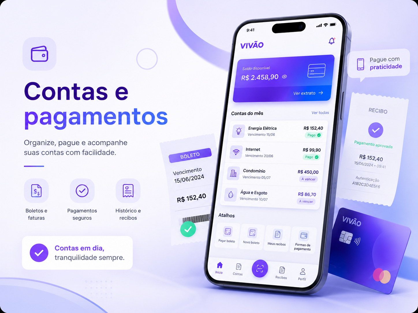 Contas e pagamentos no VIVÃO Pay